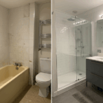 Karolaj Desenli Camla Modern Banyolar